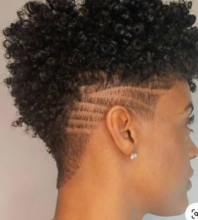 Afro side fade hairline