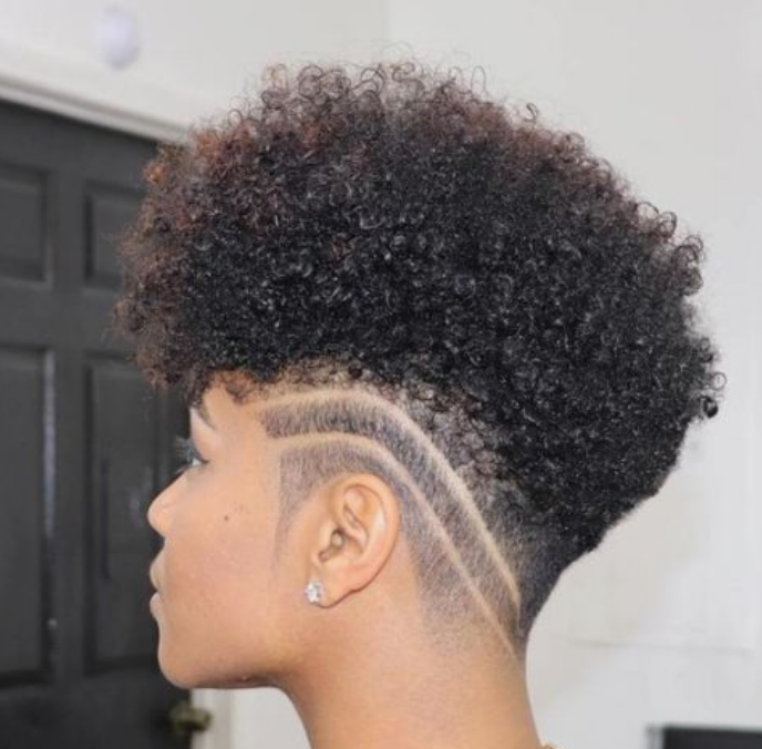 Wavy line Mohawk hairstyle