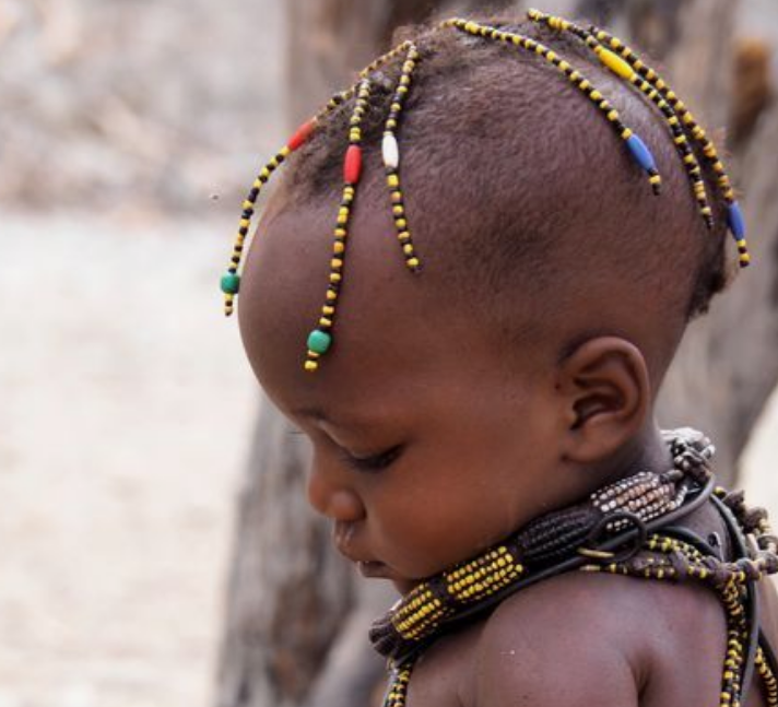 Kids tribal braids with beads