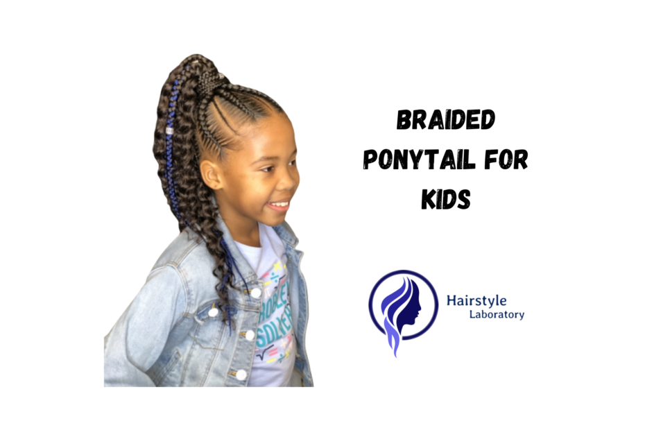 Braids ponytail hairdo for kids