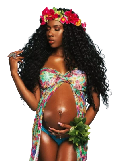 Maternity Photoshoot Hairstyles black woman